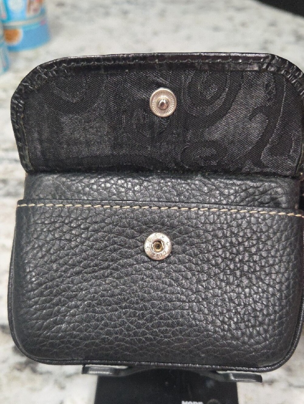 Brighton Black Leather Women's Small Wallet with Heart Accent - Picture 3 of 6